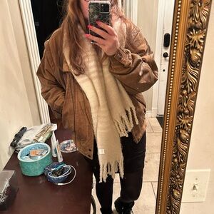 Brown Bomber Jacket in Soft Lamb Skin